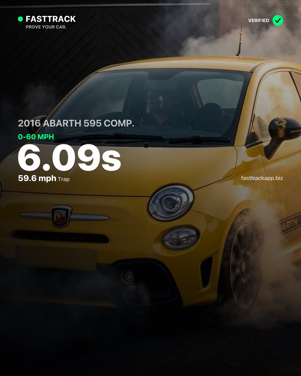 Ashley's 2016 Abarth 595, 5.76s 0-60
