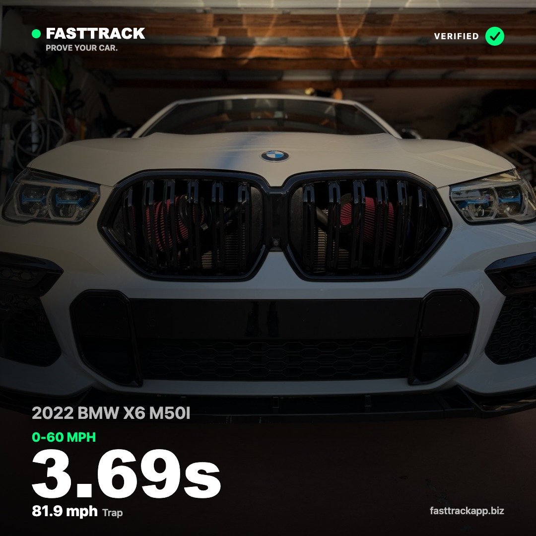 AJH's 2022 BMW X6 M50i, 3.41s 0-60