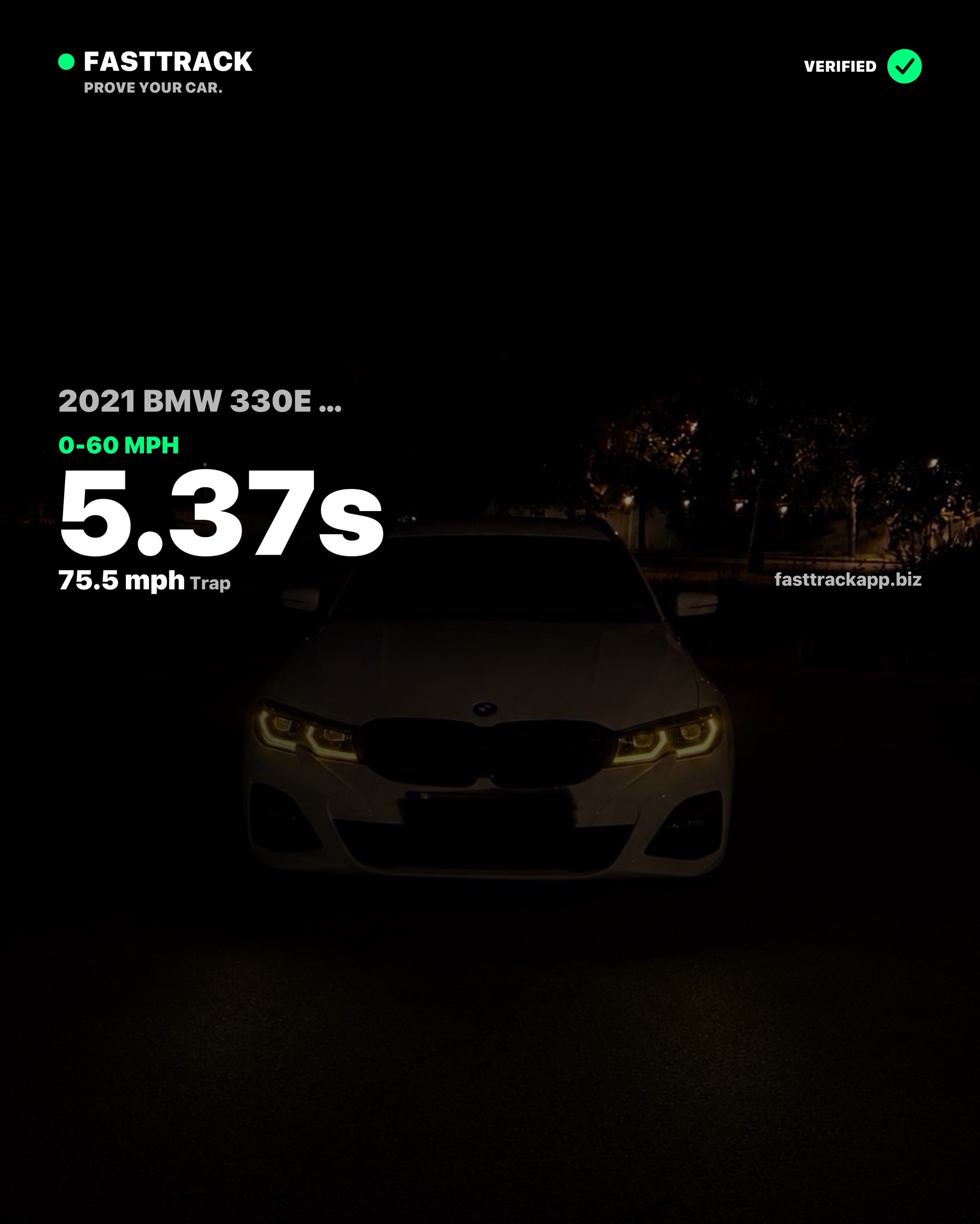 William's 2021 BMW 330e, 5.07s 0-60