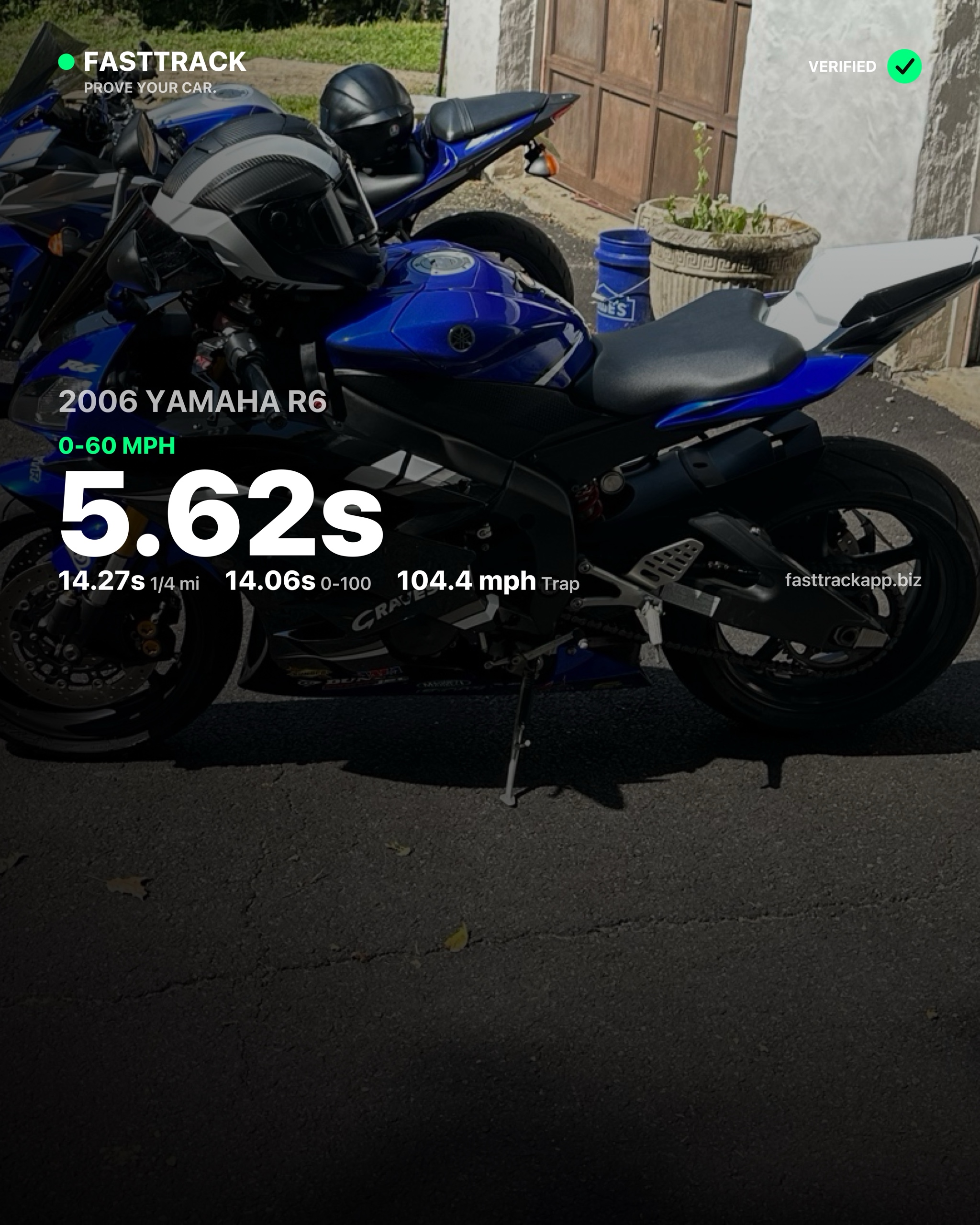 Nikki's 2006 Yamaha R6, 5.26s 0-60