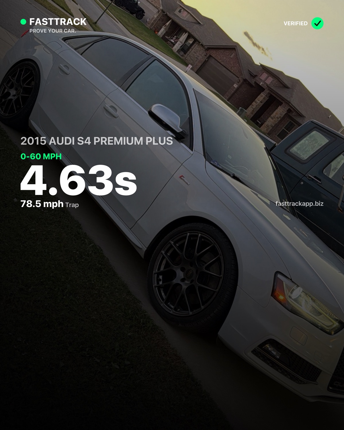 Theflux_fueldriver's 2015 Audi S4, 4.29s 0-60