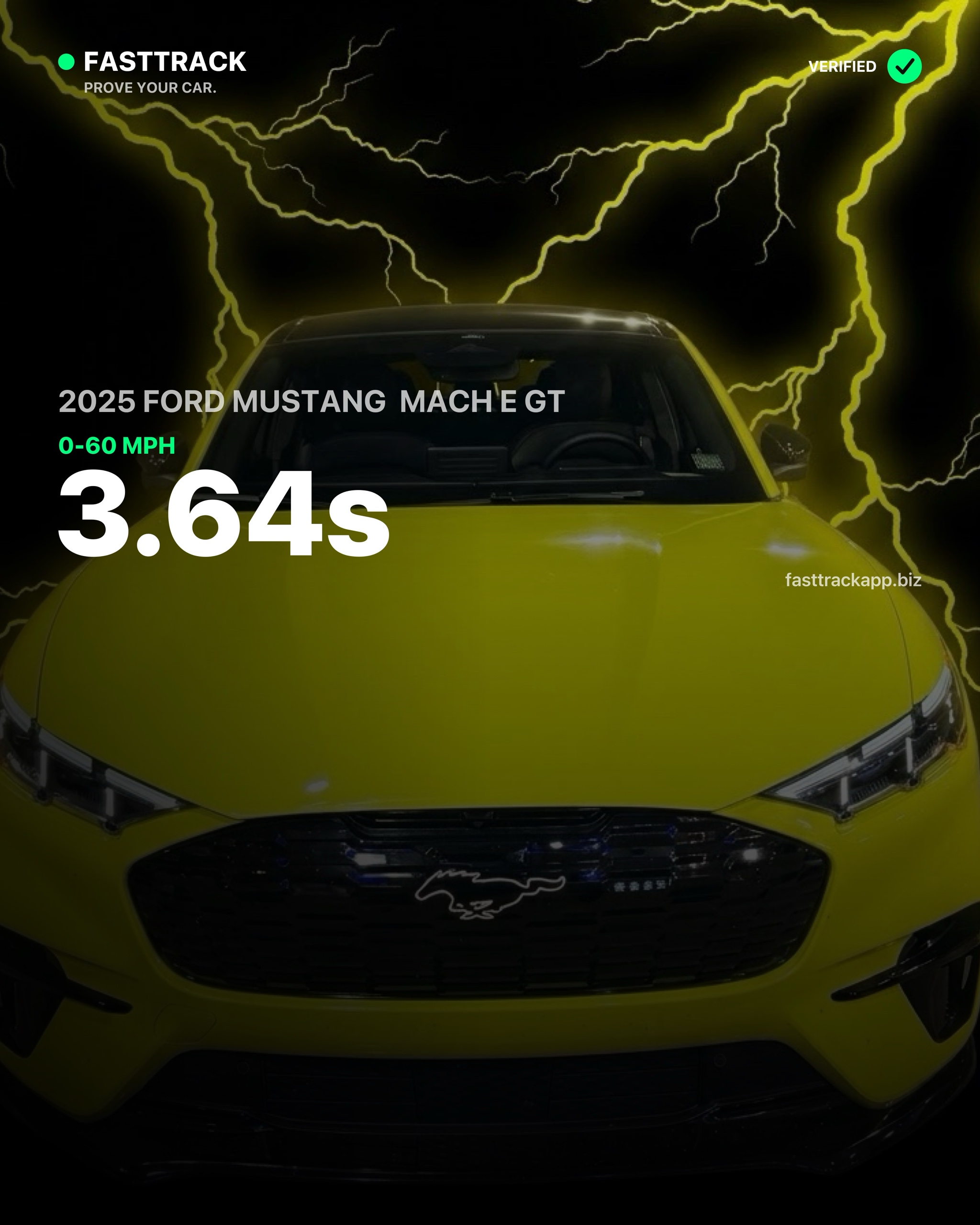 Valure's 2025 Ford Mustang  Mach E, 3.37s 0-60